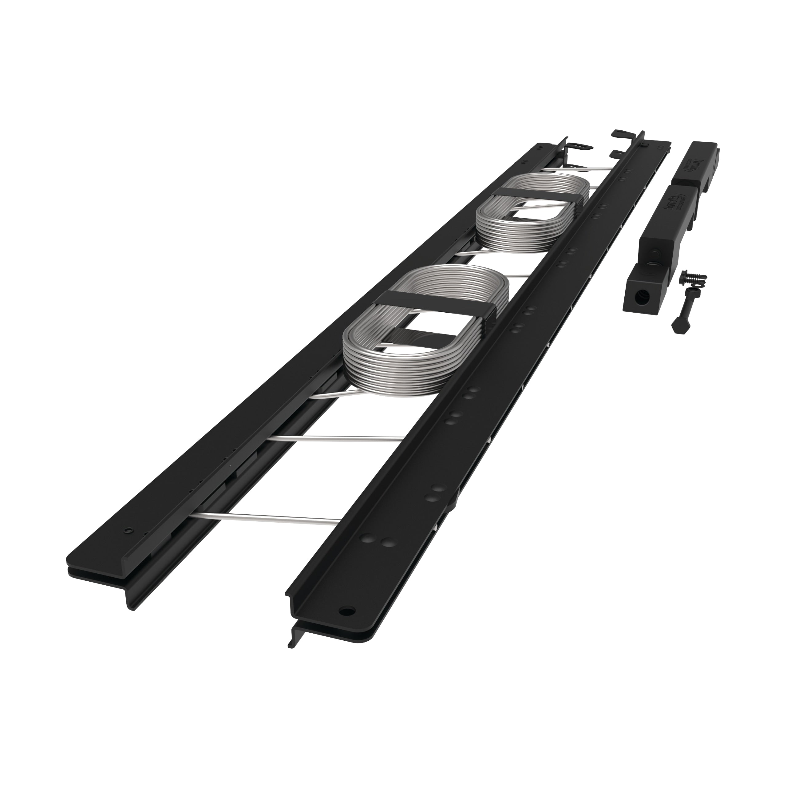 A single green leaf against a white background.