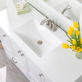 Diamond NOW Cassidy 48.5-in White Single-Sink Bathroom Vanity with White Cultured Marble Top