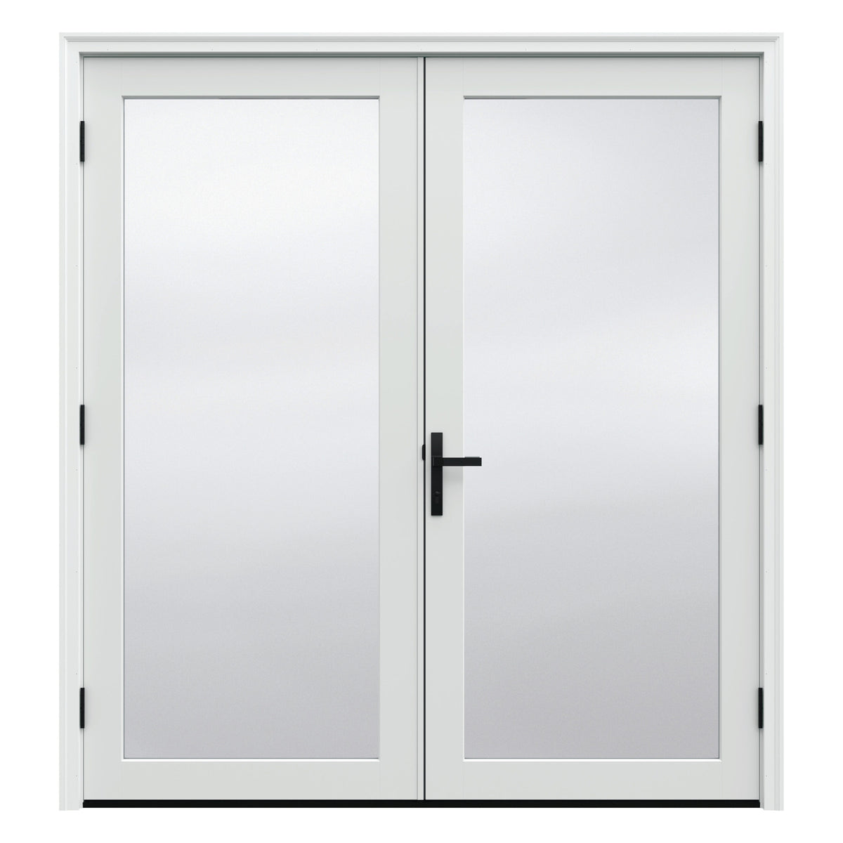 JELD-WEN F-4500 72-in x 80-in x 4-9/16-in Low-E Primed Fiberglass French Left-Hand Outswing Double Patio Door