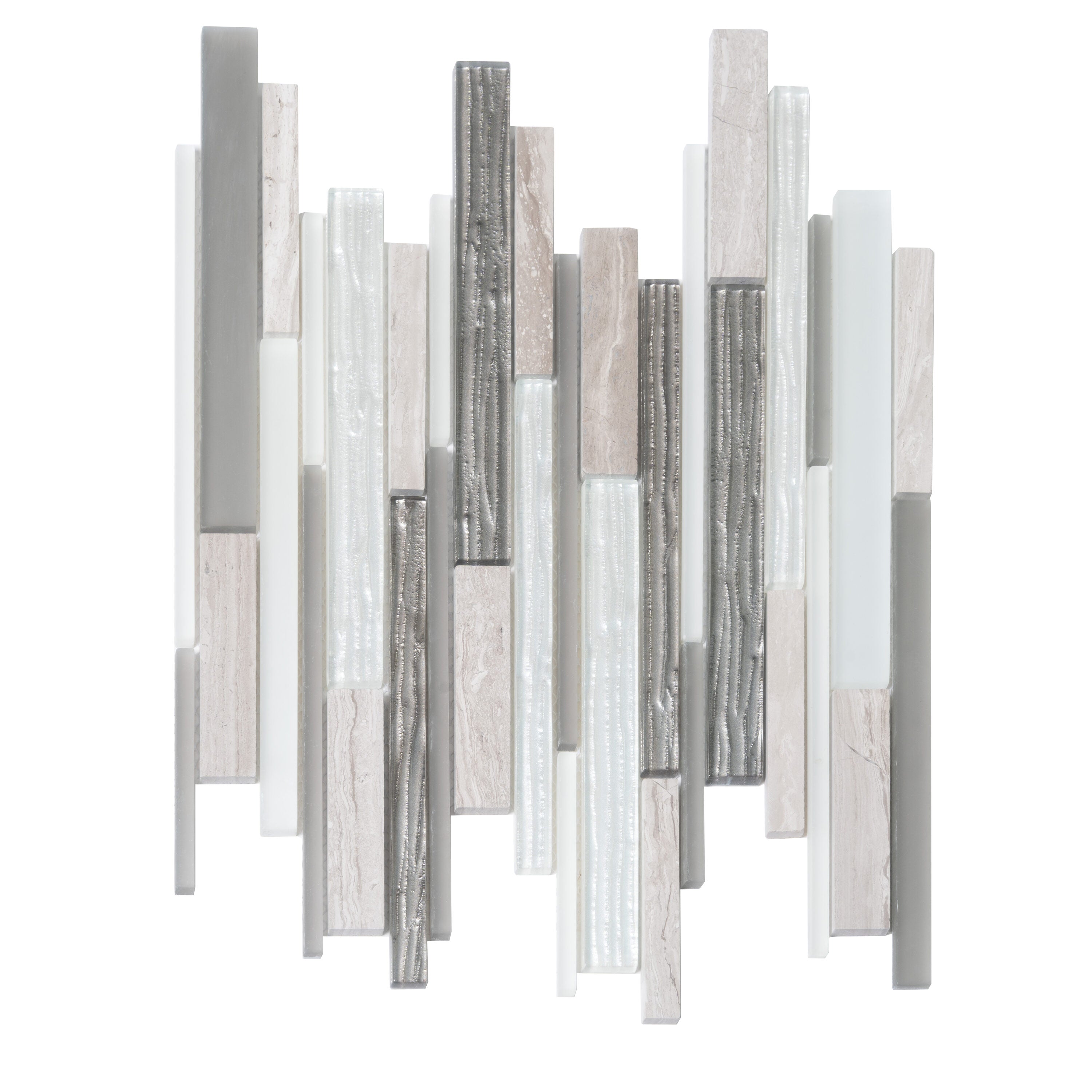 A single green leaf against a white background.