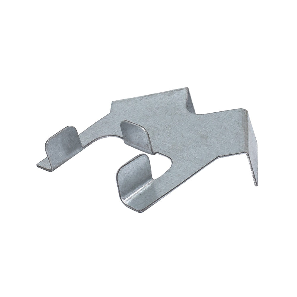 A single green leaf against a white background.