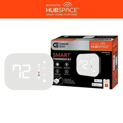 Commercial Electric Wi-Fi and Bluetooth Enabled Smart Programmable Thermostat with Schedules Powered by Hubspace
