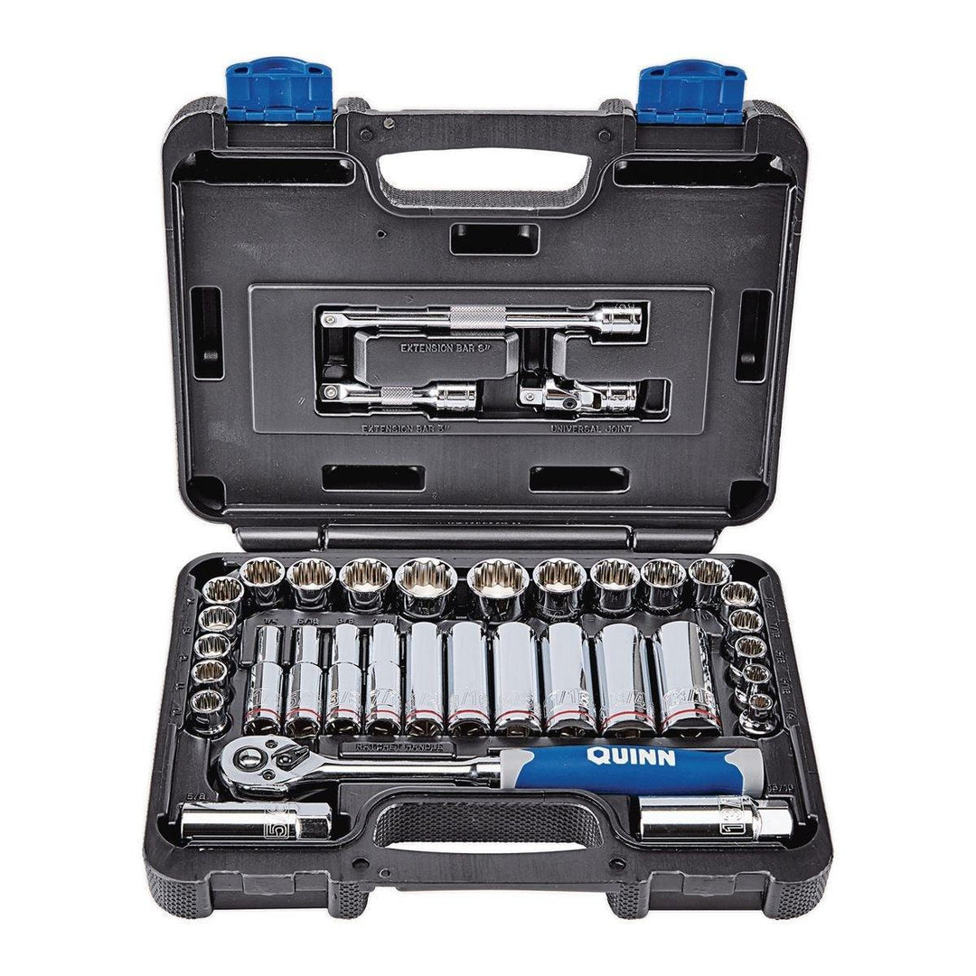 3/8 in. Drive SAE & Metric High Visibility Socket Set, 35 Pc