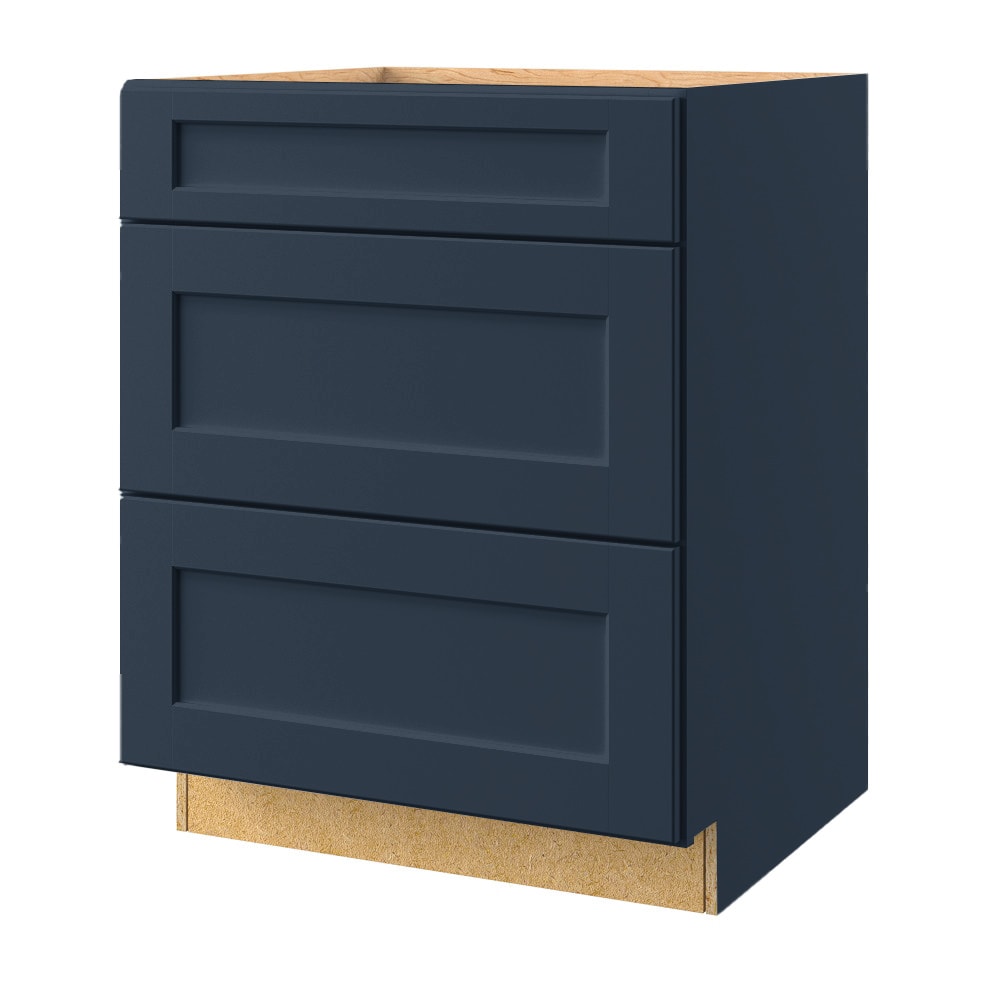 allen + roth Port 27-in W x 34.5-in H x 24-in D Navy 3-Drawer Base Ful ...