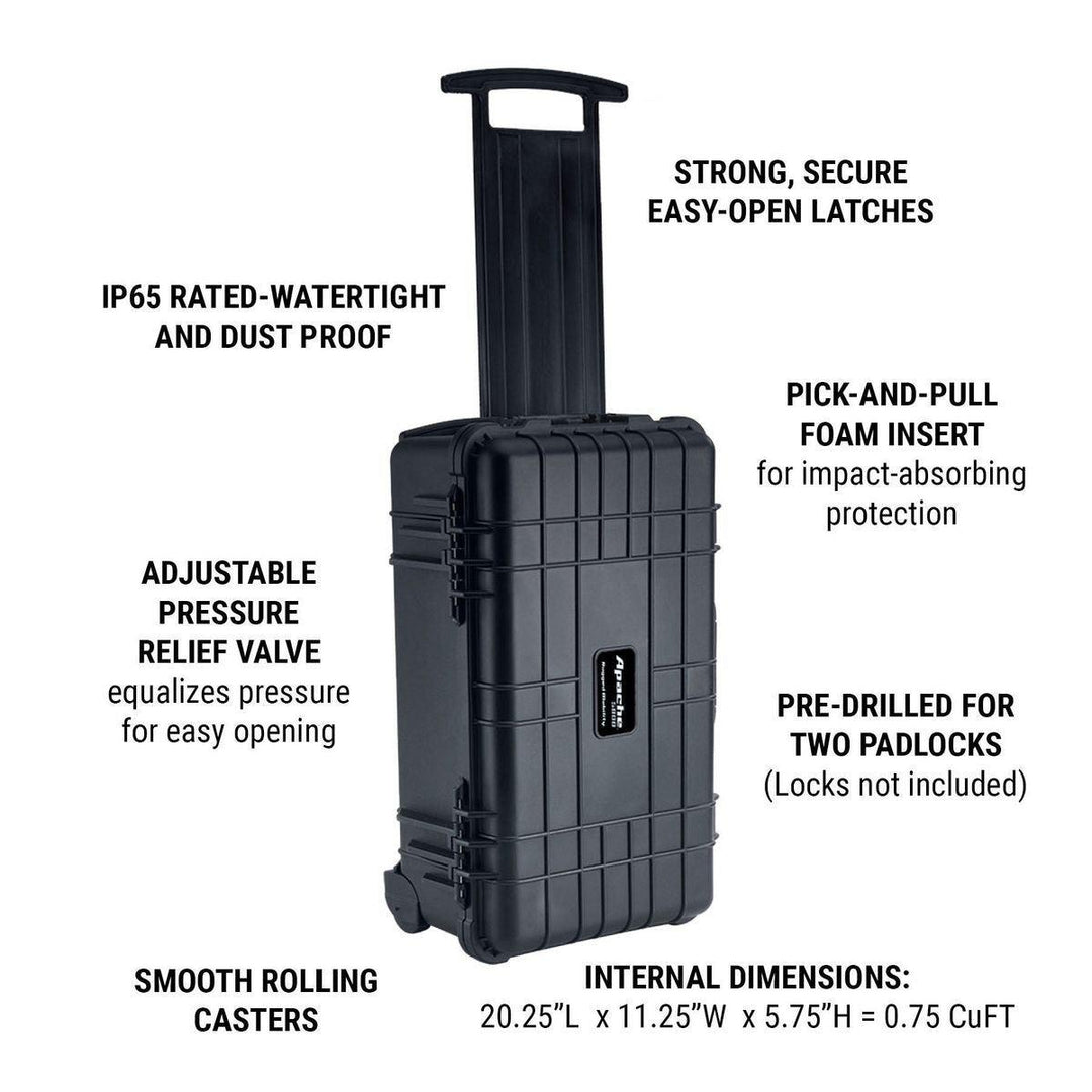 5800 Weatherproof Protective Rolling Carry-On Case - X-Large