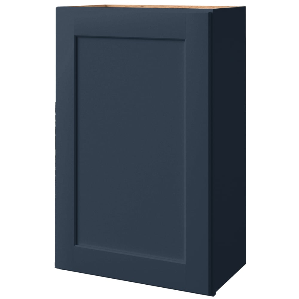 allen + roth Port 24-in W x 36.125-in H x 12-in D Navy Wall Fully Asse ...