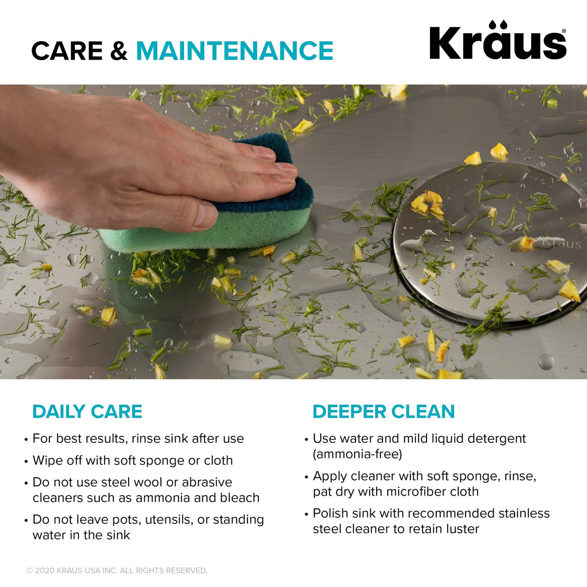 Kraus Standart PRO 22-inch Stainless Steel Drop-In Laundry Sink