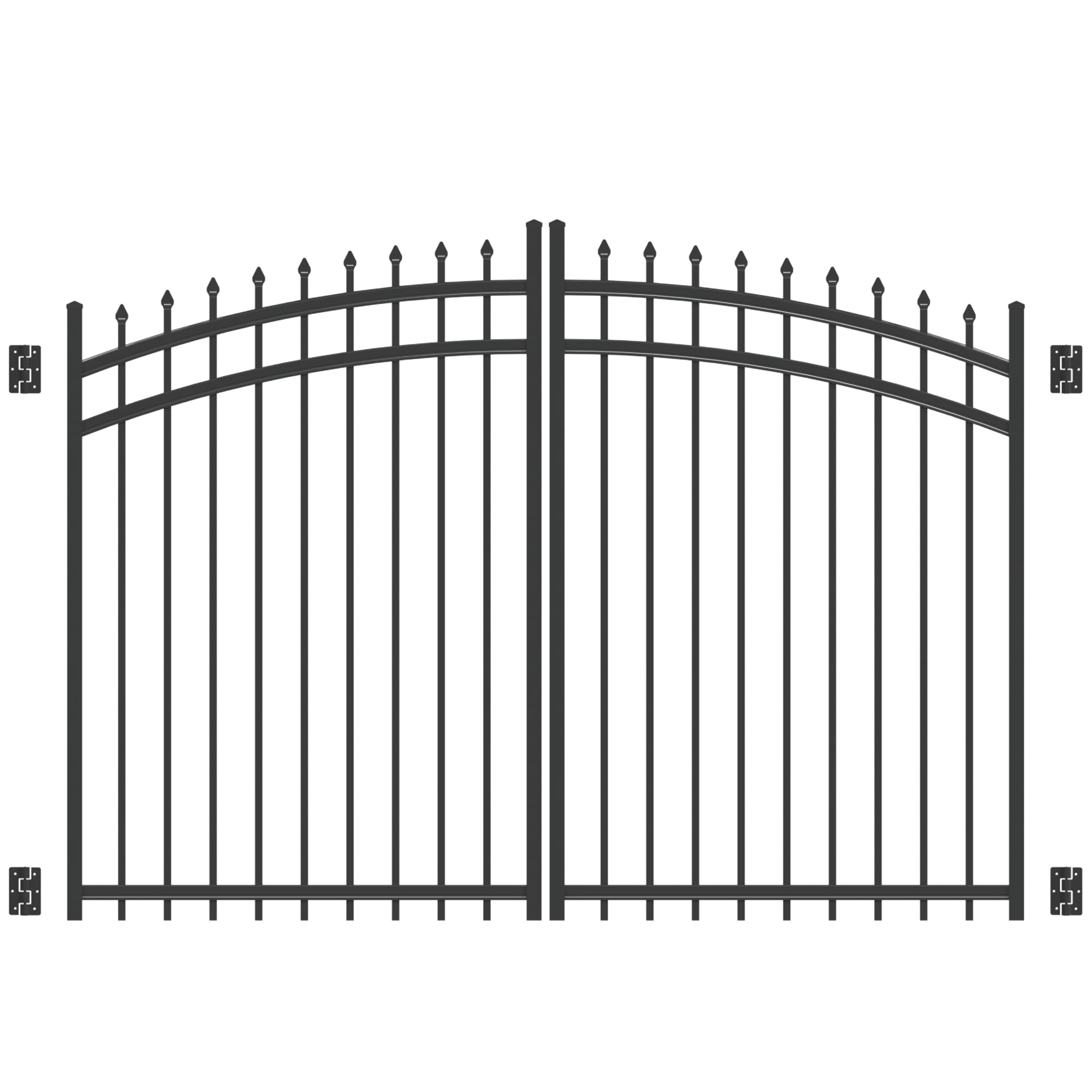 Freedom 5.02-ft Black Aluminum Driveway Gate – Super Arbor