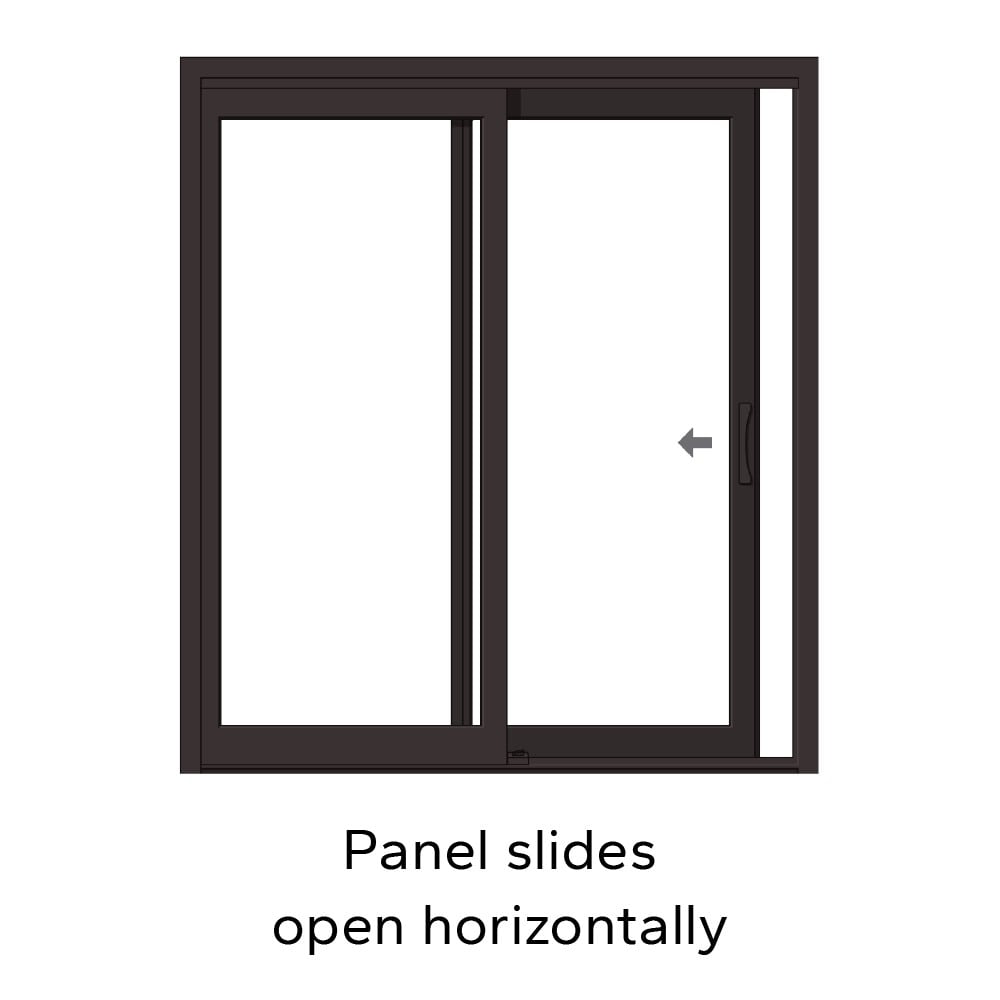 Pella 150 Series 96-in x 80-in x 4-9/16-in Jamb White Vinyl Sliding Universal Double Patio Door with Low-E Argon Glass