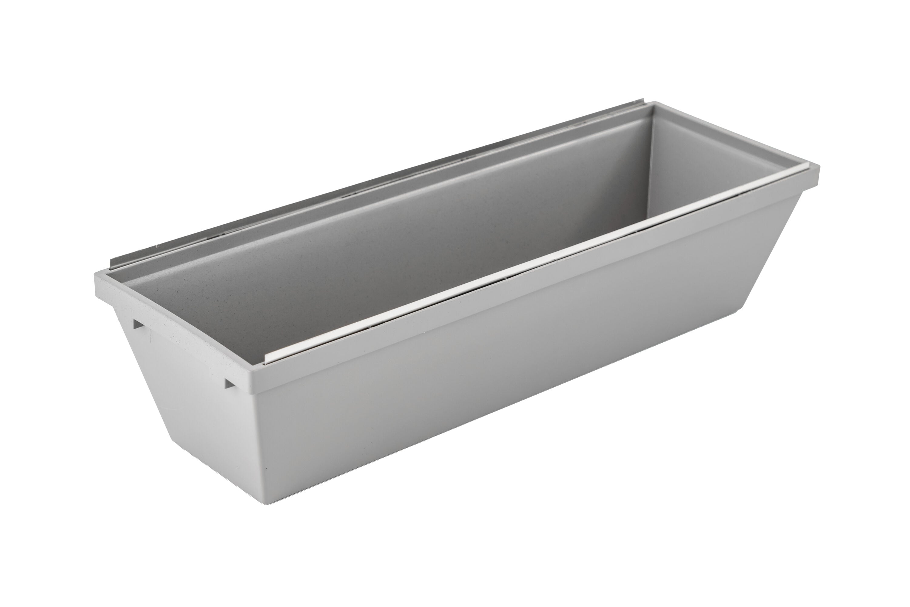 A single green leaf against a white background.