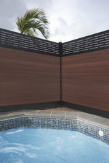 Infinity Euro 1.2-ft H x 6-ft W Black Privacy Aluminum Fence Panel