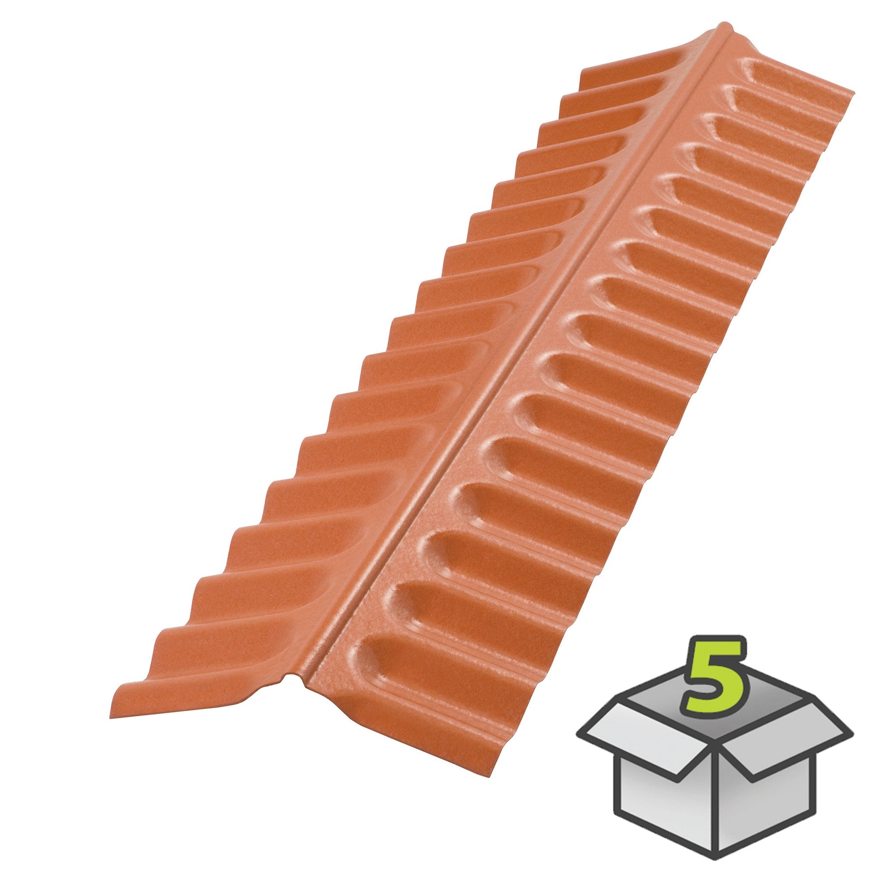 Sun Top Ridge Cap SUNTOP 5-Pack 12-in x 50-in Polycarbonate Roof Panel Ridge Caps, Red B ...