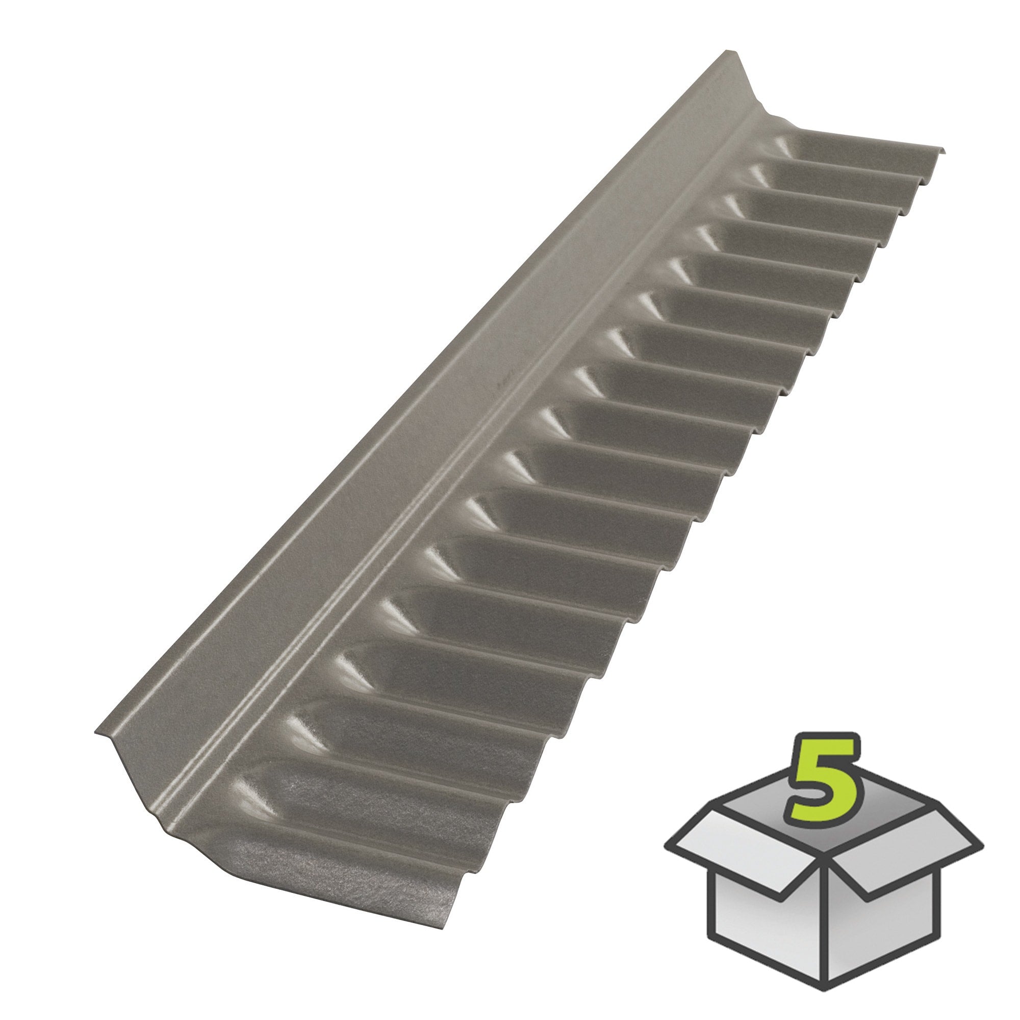 Polycarb Ridge Cap SUNTOP 5-Pack 8-in x 50-in Polycarbonate Roof Panel Ridge Caps, Castle ...