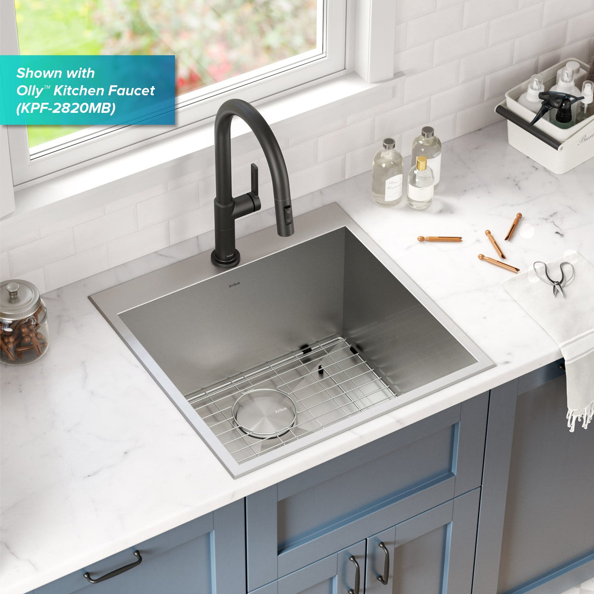 Kraus Standart PRO 22-inch Stainless Steel Drop-In Laundry Sink