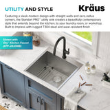 Kraus Standart PRO 22-inch Stainless Steel Drop-In Laundry Sink