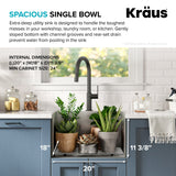 Kraus Standart PRO 22-inch Stainless Steel Drop-In Laundry Sink