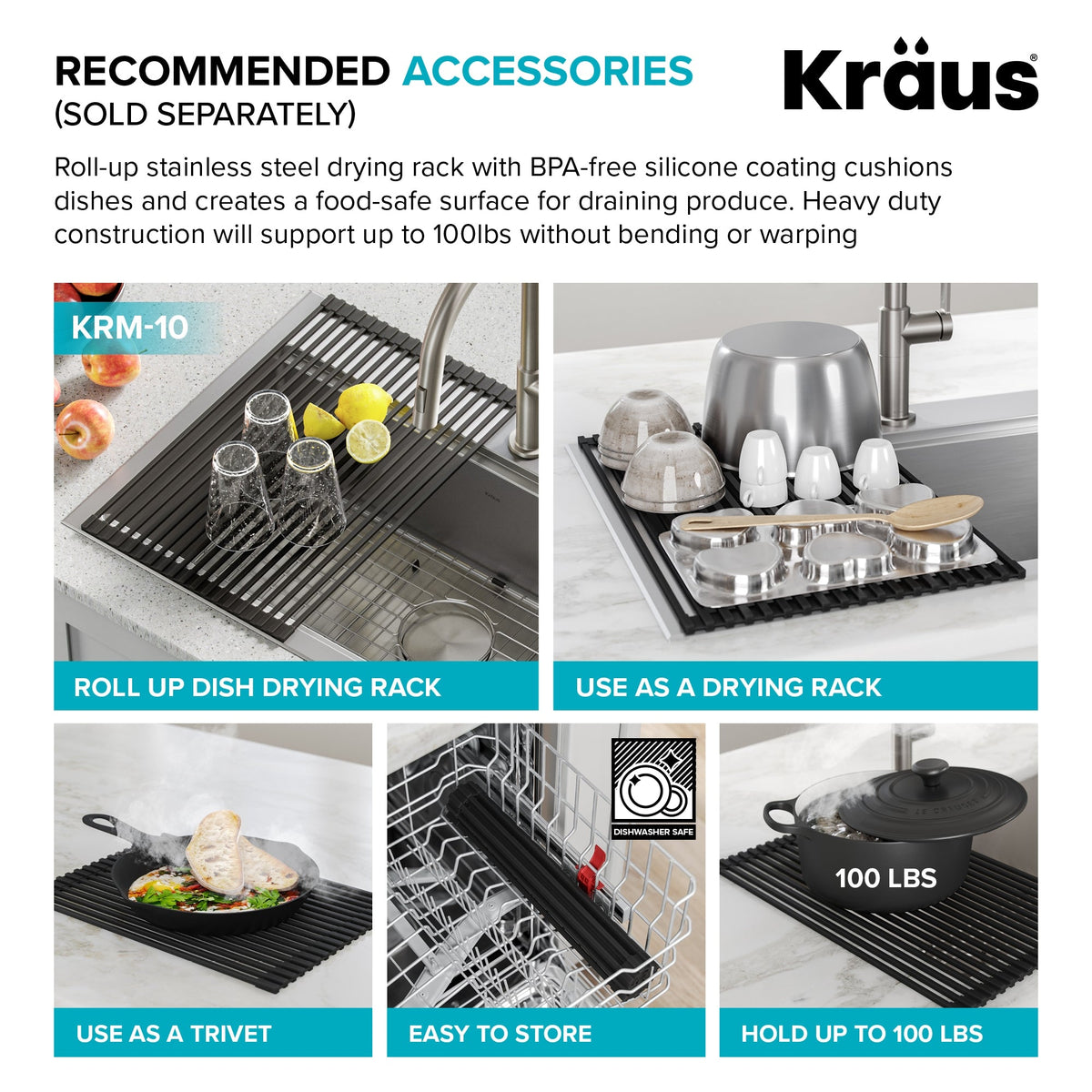 Kraus Standart PRO 22-inch Stainless Steel Drop-In Laundry Sink