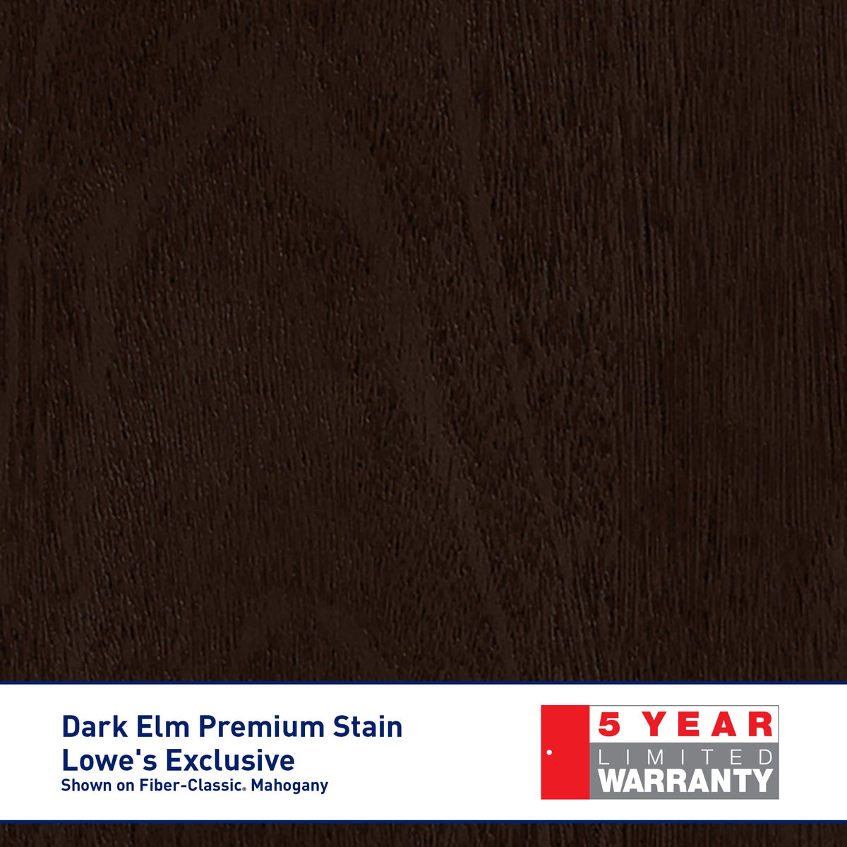 Therma-Tru Benchmark Doors Star 36-in x 80-in Fiberglass Half Lite Right-Hand Inswing Dark Elm Stained Prehung Single Front Door