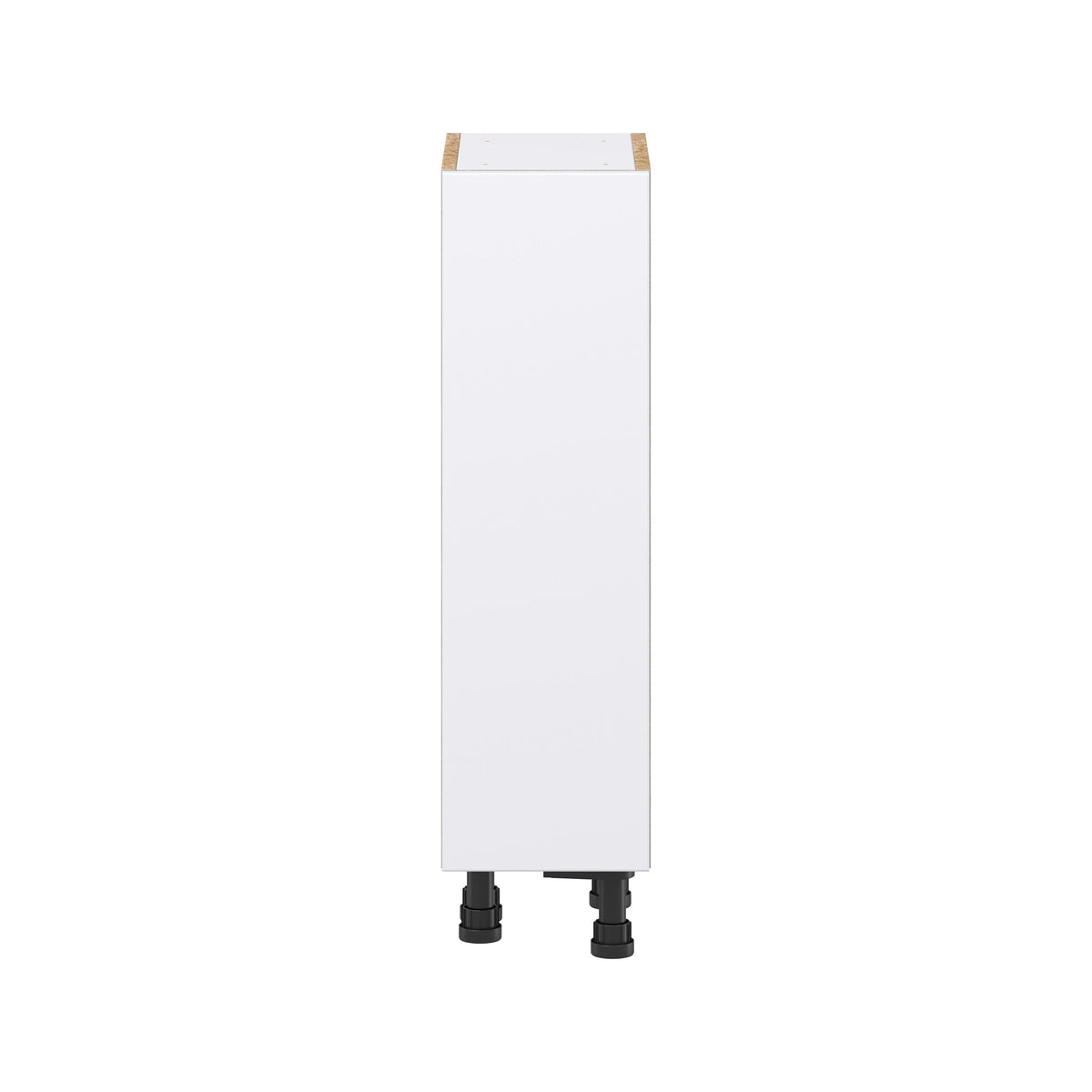 Hugo&Borg Lasalle 9-in W x 34.5-in H x 14-in D Bright White Slab Base Fully Assembled Cabinet (Flat Panel Slab Door Style)