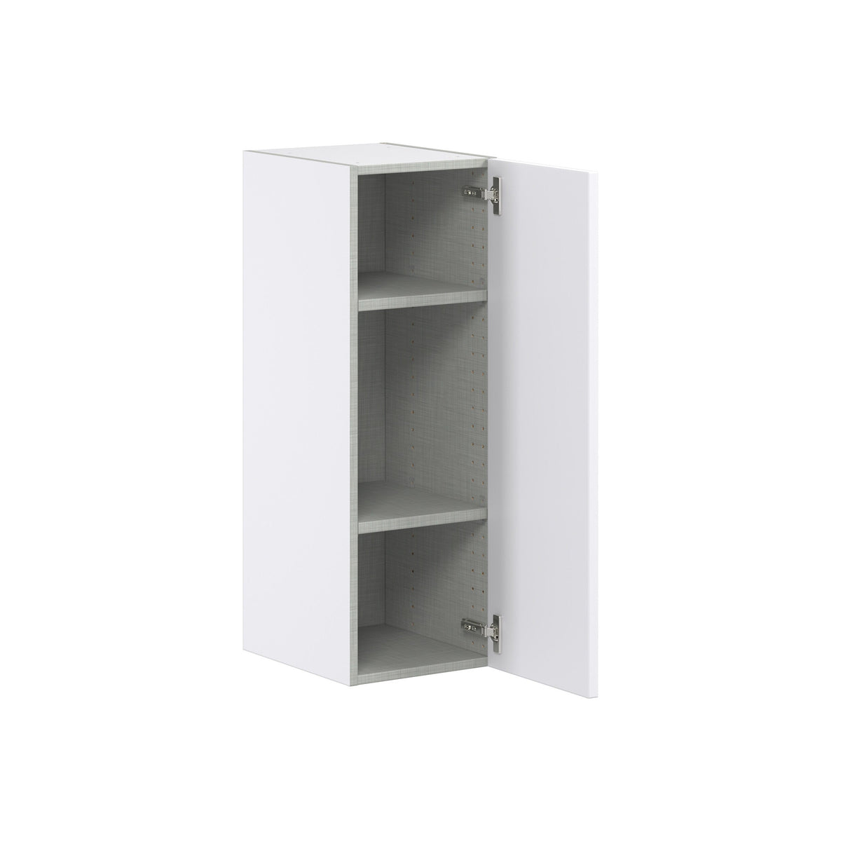 Hugo&Borg Lasalle 12-in W x 35-in H x 14-in D Bright White Slab Wall Fully Assembled Cabinet (Flat Panel Slab Door Style)