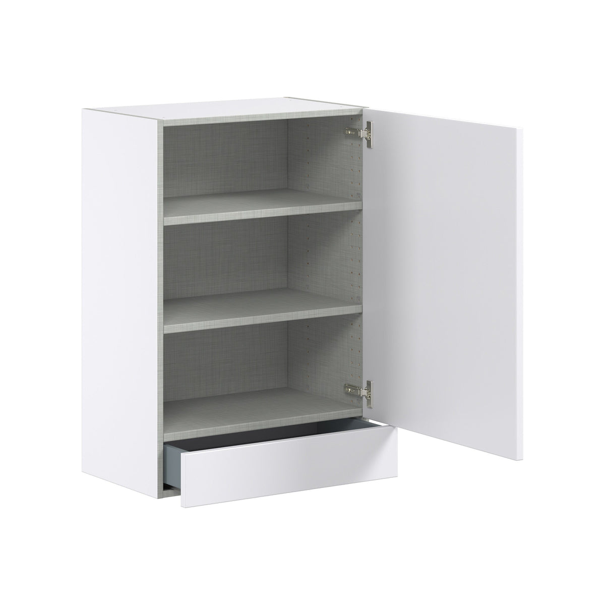 Hugo&Borg Lasalle 24-in W x 35-in H x 14-in D Bright White Slab Wall Fully Assembled Cabinet (Flat Panel Slab Door Style)
