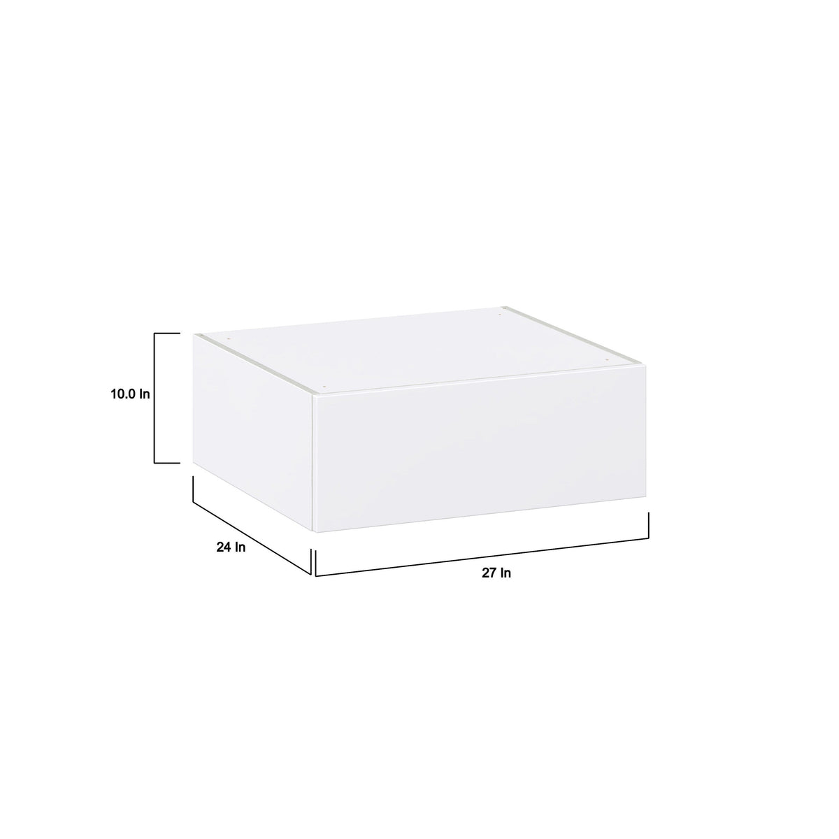 Hugo&Borg Lasalle 27-in W x 10-in H x 24-in D Bright White Slab Wall Fully Assembled Cabinet (Flat Panel Slab Door Style)