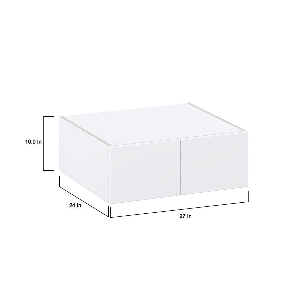 Hugo&Borg Lasalle 27-in W x 10-in H x 24-in D Bright White Slab Wall Fully Assembled Cabinet (Flat Panel Slab Door Style)