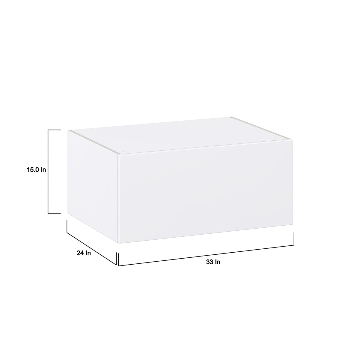 Hugo&Borg Lasalle 33-in W x 15-in H x 24-in D Bright White Slab Wall Fully Assembled Cabinet (Flat Panel Slab Door Style)