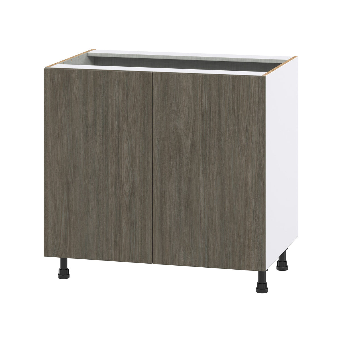 Hugo&Borg Savane 36-in W x 34.5-in H x 24-in D Textmel Base Fully Assembled Cabinet (Flat Panel Slab Door Style)