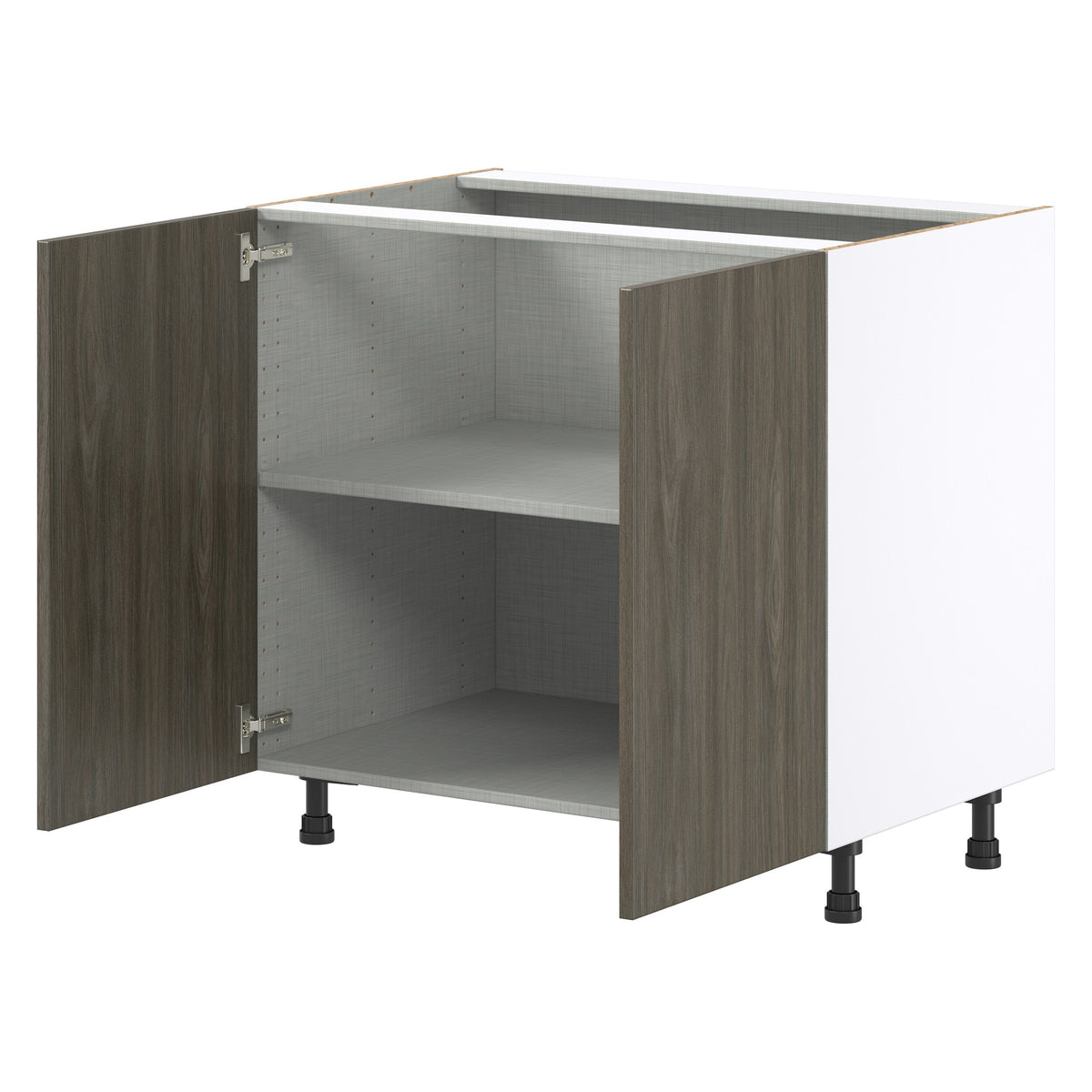 Hugo&Borg Savane 36-in W x 34.5-in H x 24-in D Textmel Base Fully Assembled Cabinet (Flat Panel Slab Door Style)