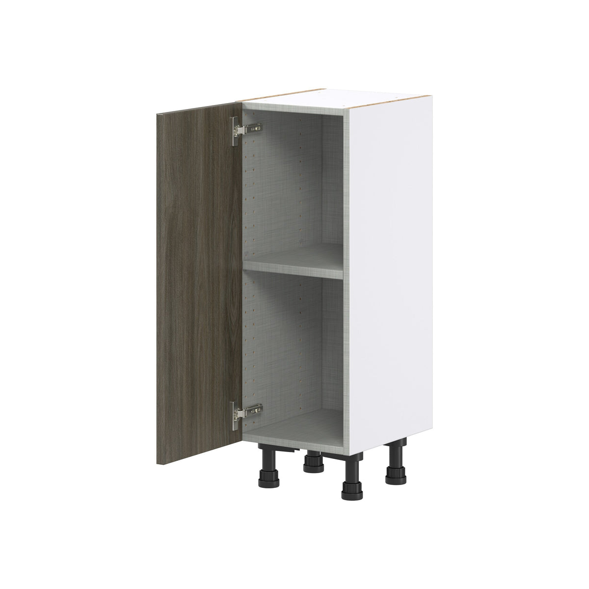 Hugo&Borg Savane 12-in W x 34.5-in H x 14-in D Textmel Base Fully Assembled Cabinet (Flat Panel Slab Door Style)