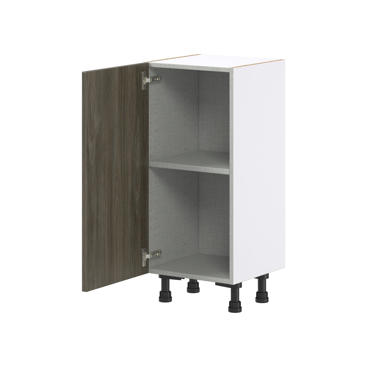 Hugo&Borg Savane 15-in W x 34.5-in H x 14-in D Textmel Base Fully Assembled Cabinet (Flat Panel Slab Door Style)