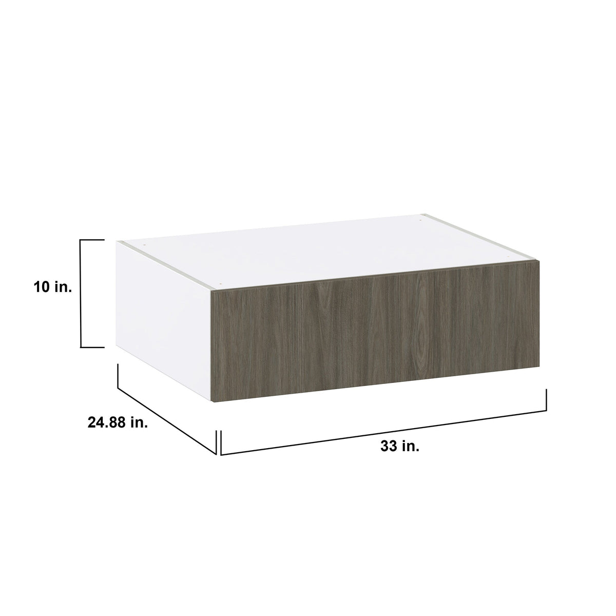 Hugo&Borg Savane 33-in W x 10-in H x 24-in D Textmel Wall Fully Assembled Cabinet (Flat Panel Slab Door Style)
