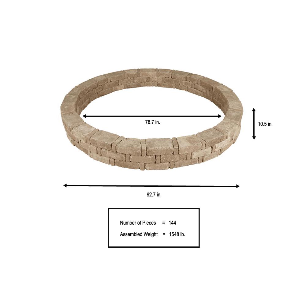 Pavestone Rumblestone Kit Pavestone RumbleStone 93 in. x 10.5 in. Tree Ring Kit in Cafe – Super Arbor