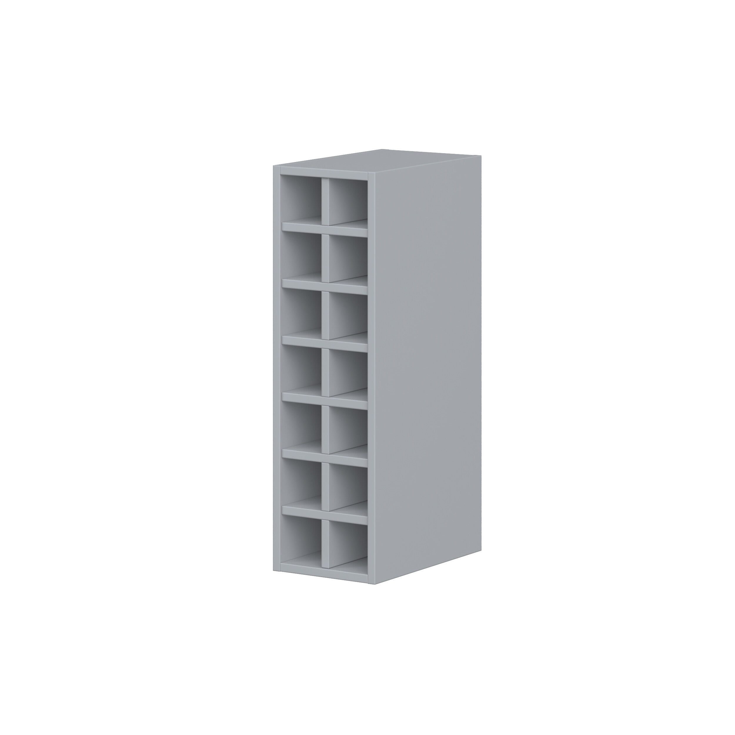 Hugo&Borg Charlesberg 9-in W x 30-in H x 14-in D Gray Open Cube Organi ...
