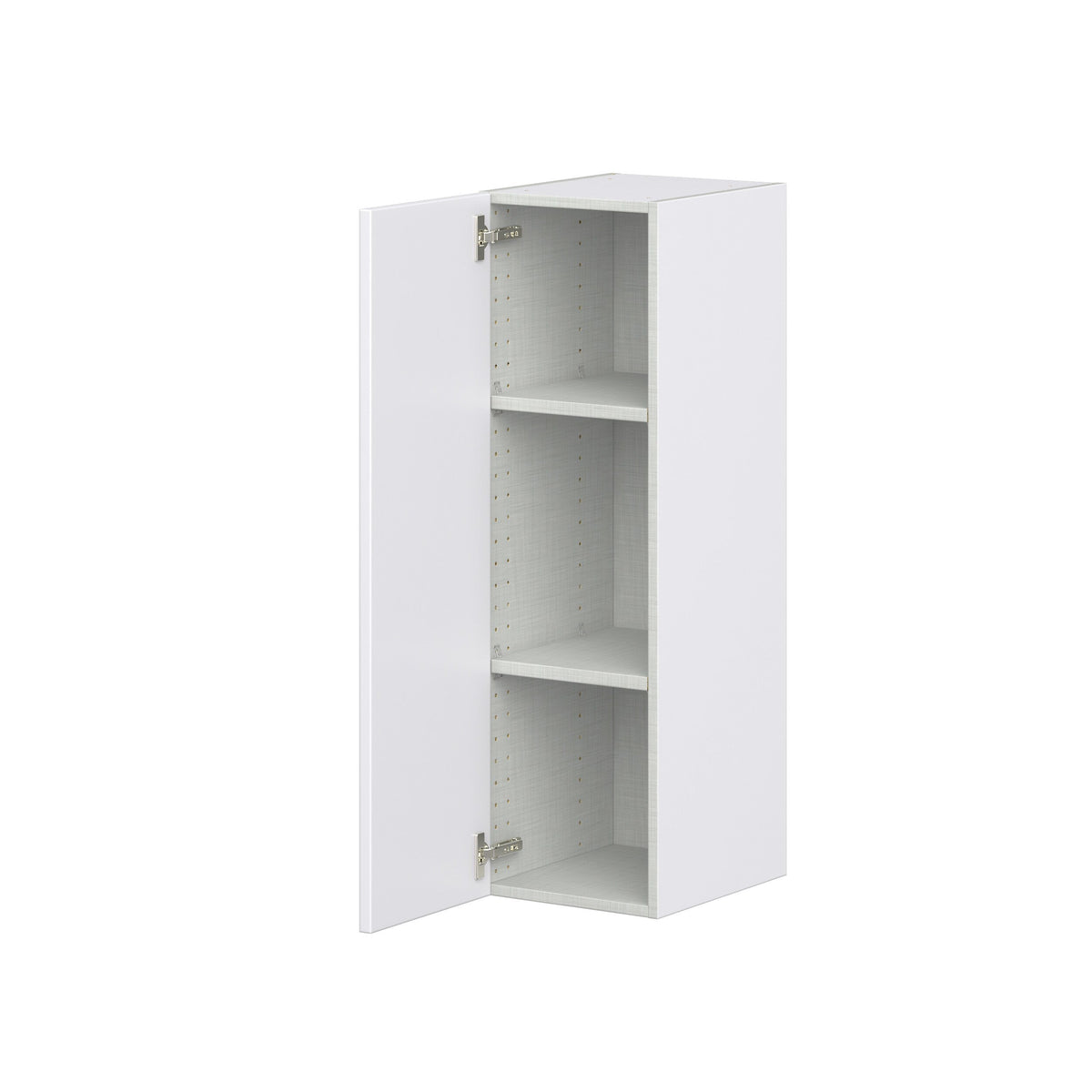 Hugo&Borg Lasalle 12-in W x 40-in H x 14-in D Bright White Slab Wall Fully Assembled Cabinet (Flat Panel Slab Door Style)