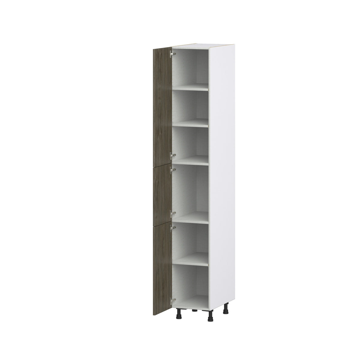 Hugo&Borg Savane 15-in W x 94.5-in H x 24-in D Textmel Pantry Fully Assembled Cabinet (Flat Panel Slab Door Style)