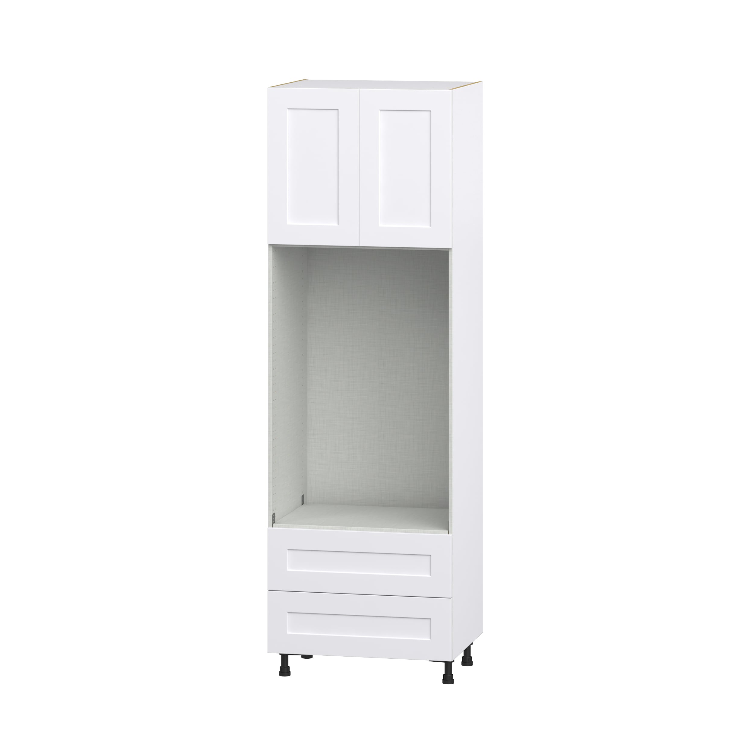 Hugo&Borg Jolie 30-in W x 94.5-in H x 24-in D Warm White 2-Drawers Mic ...