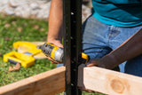 Lifetime Steel Post 7-1/2-ft H x 4-in W Black Steel Post and Rail Yard Line Fence Post