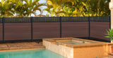 Infinity Euro 1.2-ft H x 6-ft W Black Privacy Aluminum Fence Panel