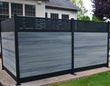 Infinity Euro 1.2-ft H x 6-ft W Black Privacy Aluminum Fence Panel
