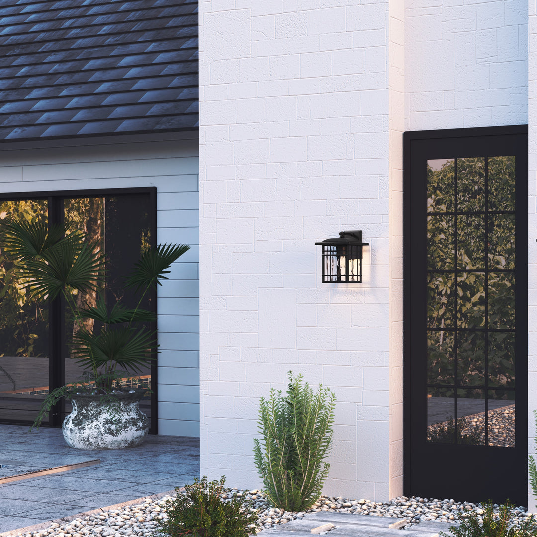Quoizel Canyon 12.75-in H Matte Black Medium Base (E-26) Outdoor