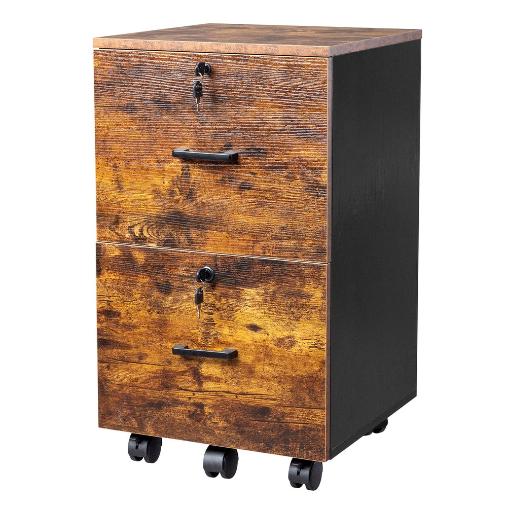 Winado Black On Brown 2-Drawer 15.75-in File Cabinet – Super Arbor