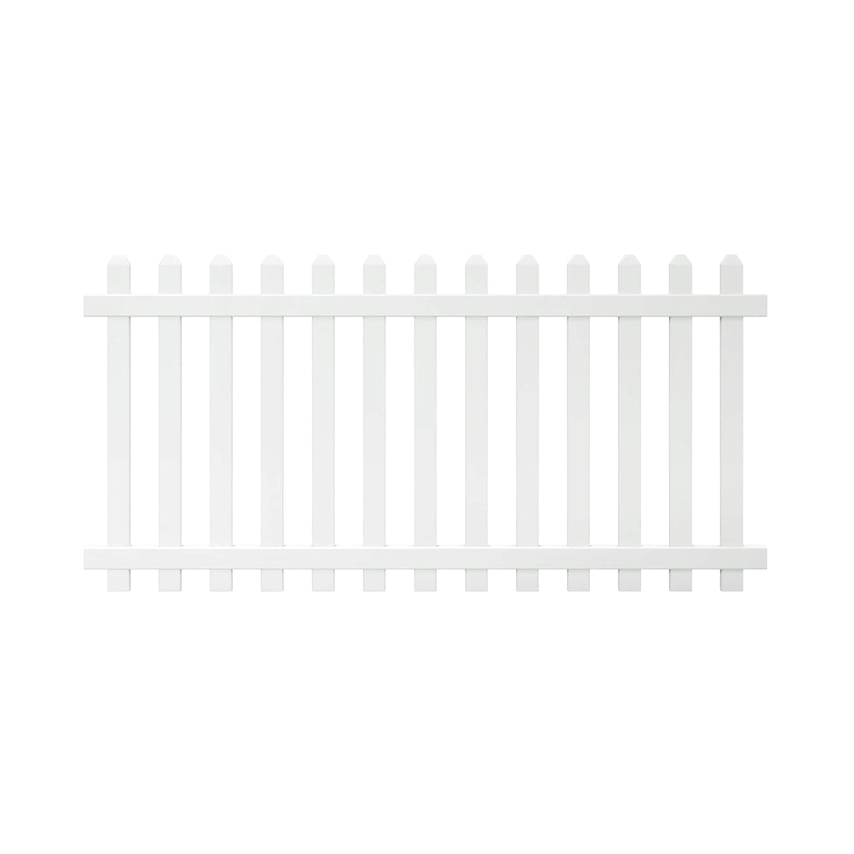 Outdoor Essentials Yorktown 4-ft H x 8-ft W White Vinyl Dog Ear Fence Panel (Unassembled)