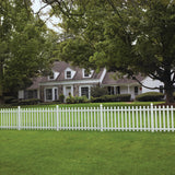 Outdoor Essentials Yorktown 4-ft H x 8-ft W White Vinyl Dog Ear Fence Panel (Unassembled)
