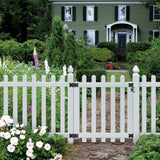 Outdoor Essentials Yorktown 4-ft H x 8-ft W White Vinyl Dog Ear Fence Panel (Unassembled)