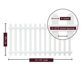 Outdoor Essentials Yorktown 4-ft H x 8-ft W White Vinyl Dog Ear Fence Panel (Unassembled)