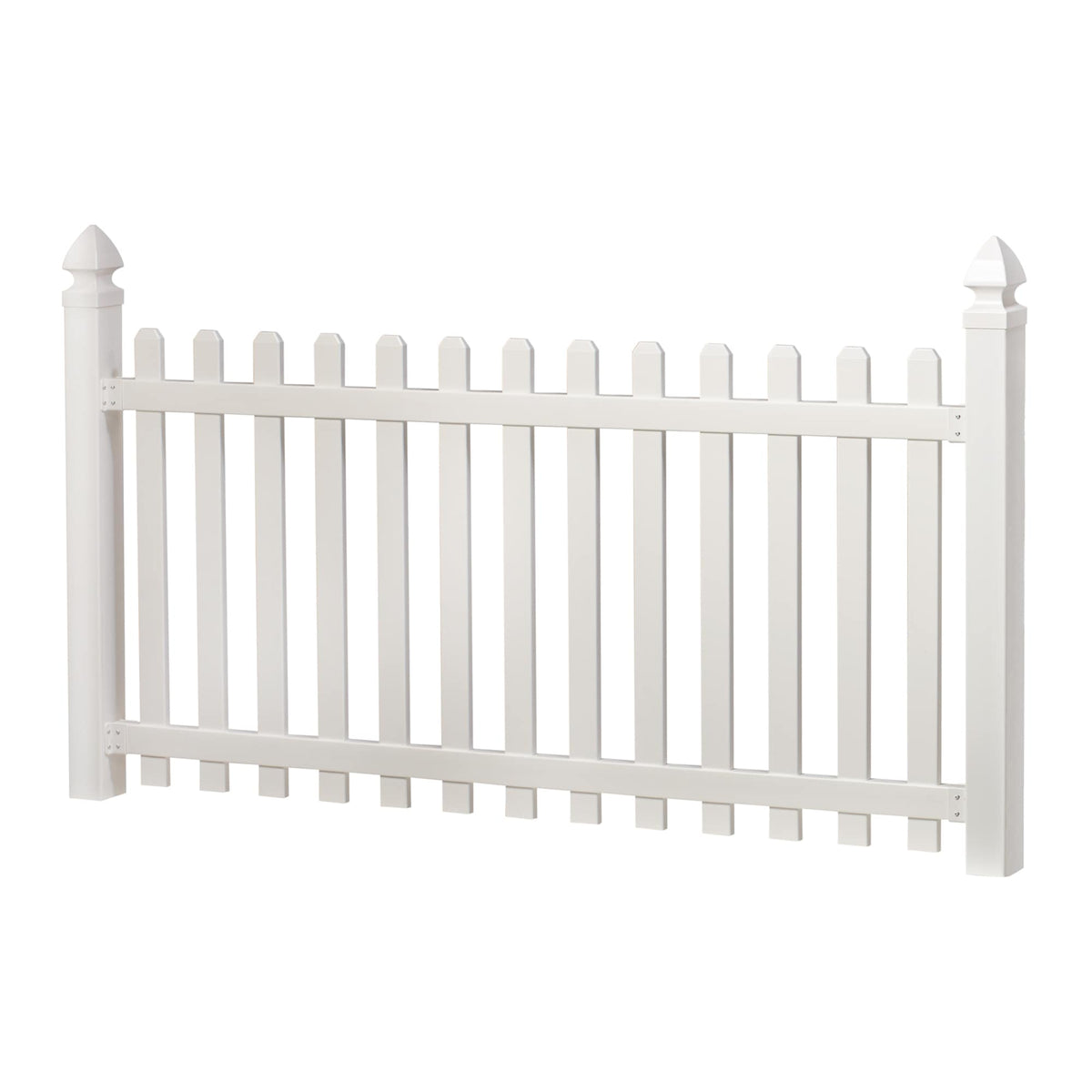 Outdoor Essentials Yorktown 4-ft H x 8-ft W White Vinyl Dog Ear Fence Panel (Unassembled)