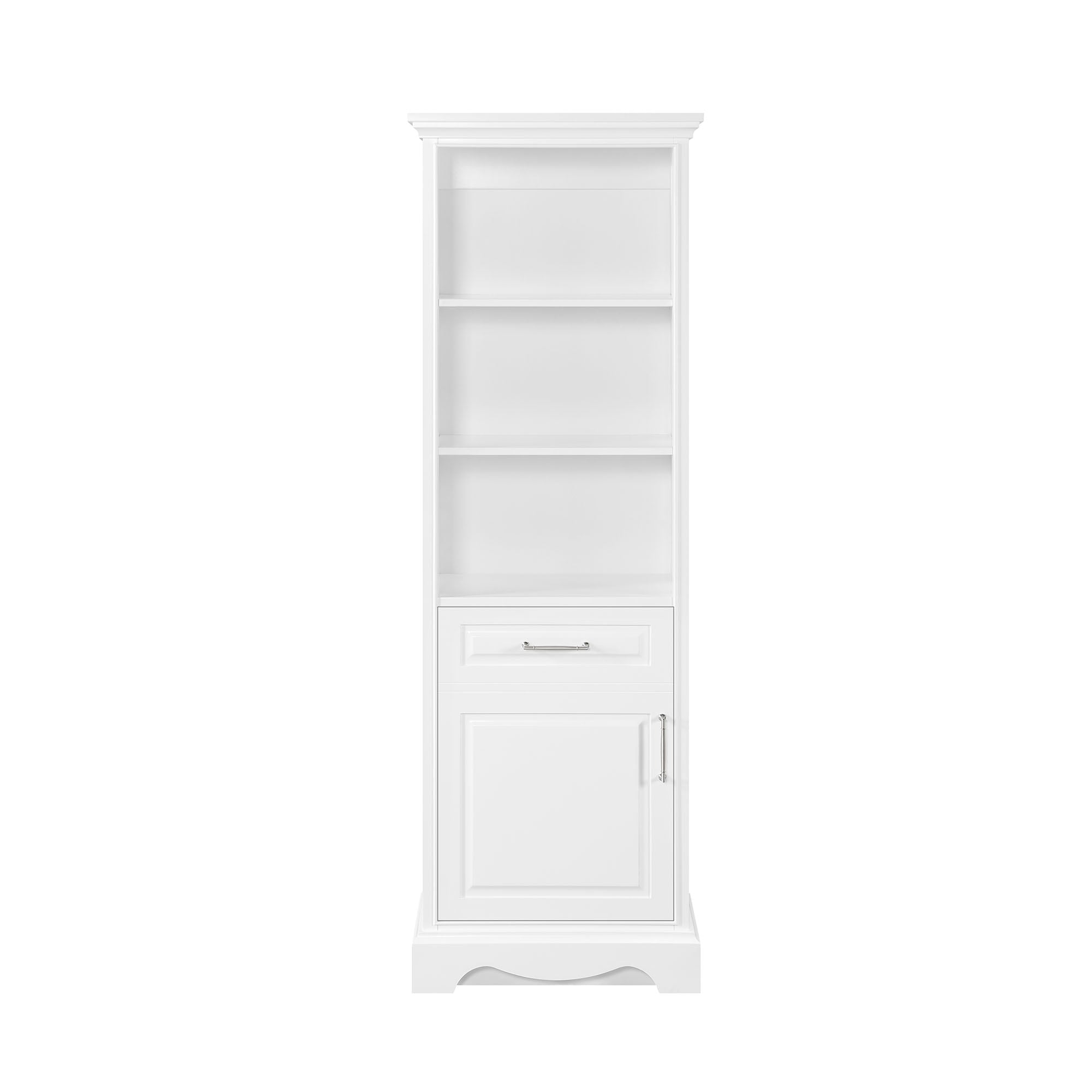 allen + roth Rutherfurd 24-in x 72-in x 15.98-in Swan White Wood Frees ...