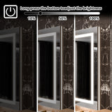 WELLFOR V11 60-in x 36-in Lighted LED Fog Free Surface/Recessed Mount Silver Mirrored Soft Close Medicine Cabinet with Outlet